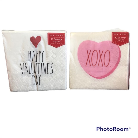 Rae Dunn Valentine’s Day napkins - Picture 1 of 5
